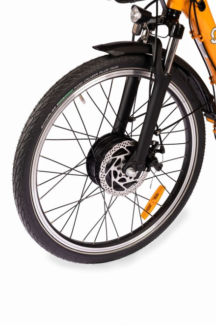 tricycle électrique CyclO2 Comfort24+ vert amande, vue de profil